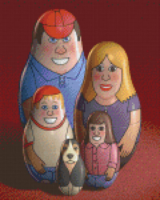 Russie Family Nine [9] Baseplate PixelHobby Mini-mosaic Art Kit